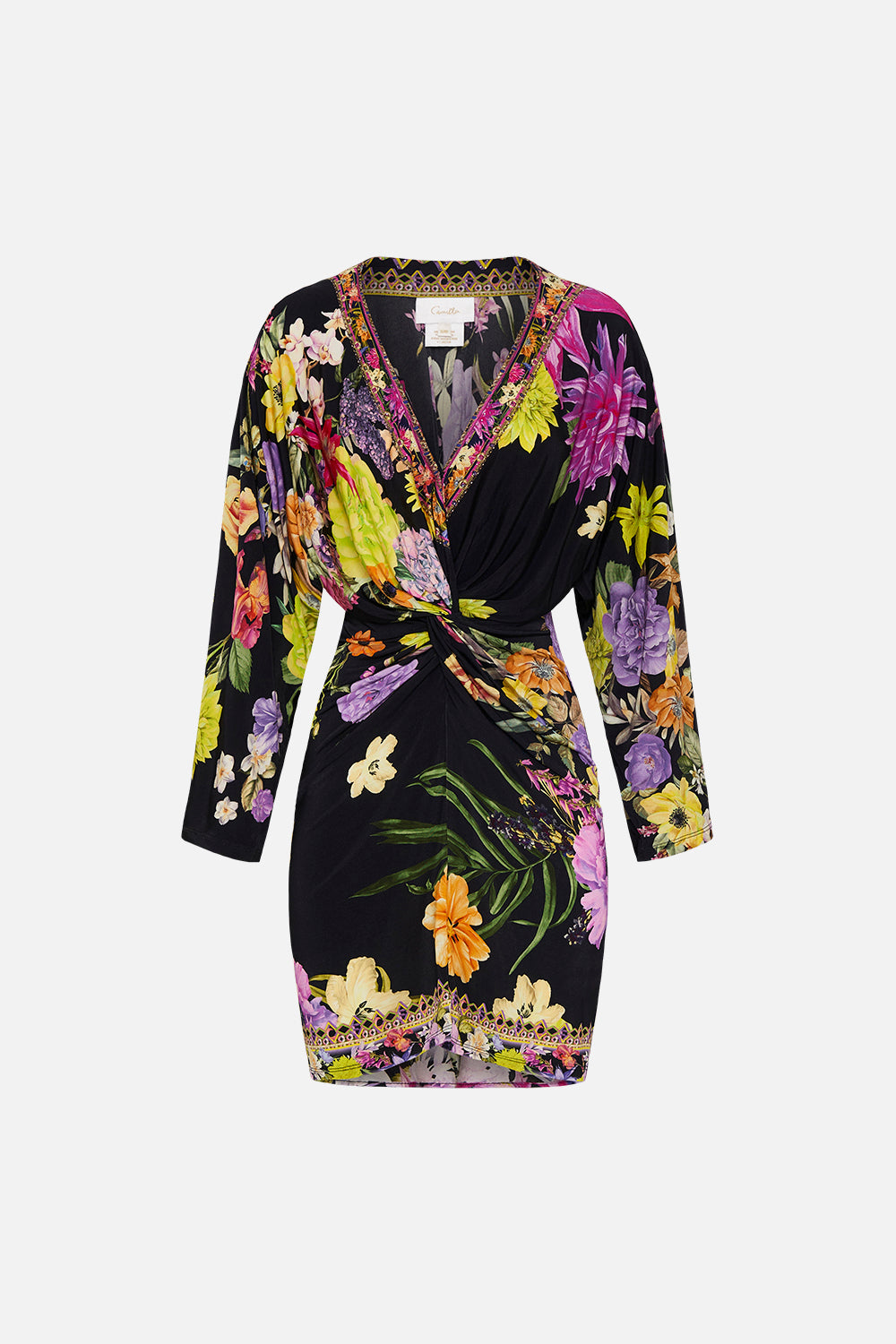 TWIST FRONT MINI DRESS PEACE BE WITH YOU