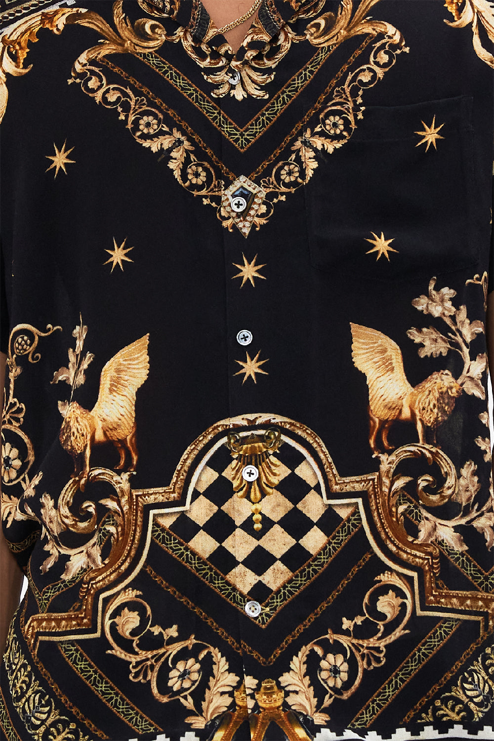 SHORT SLEEVE CAMP COLLARED SHIRT DUOMO DYNASTY