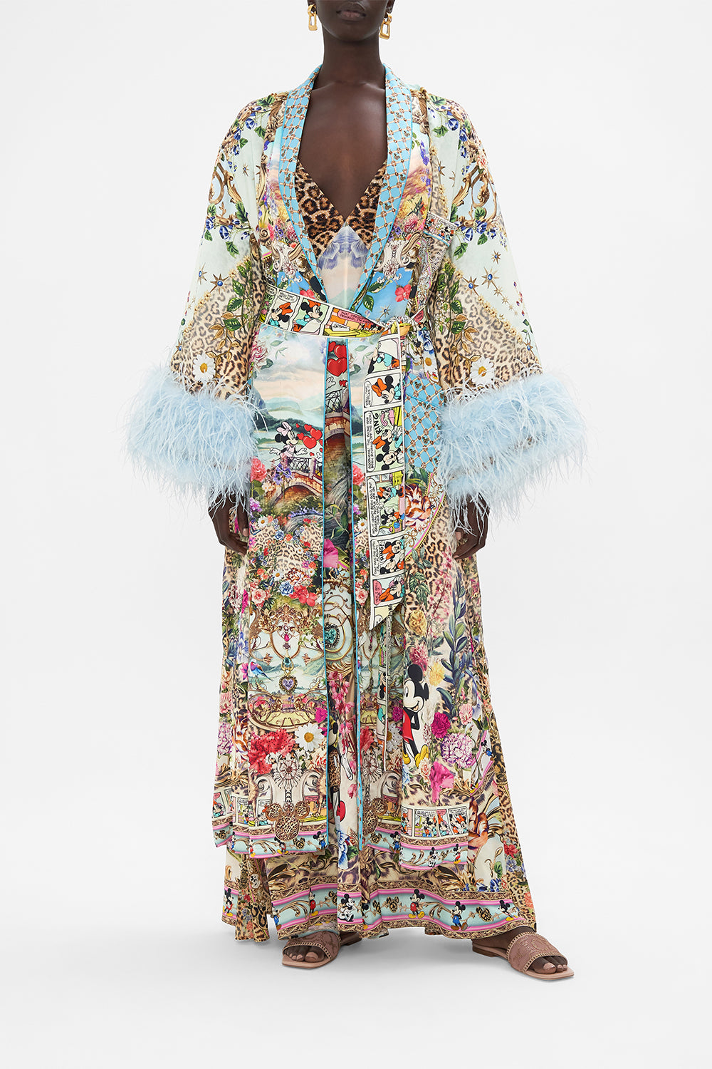 LONG ROBE WITH FLARED SLEEVE MICKEY TAKES A TRIP