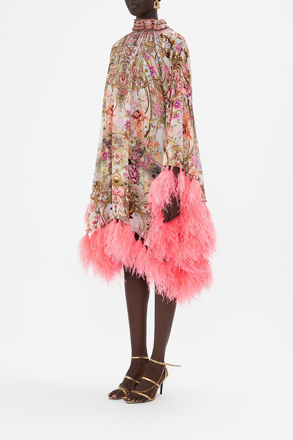 HIGH NECK RUFFLE SWING DRESS MINNIE MOUSE MAGIC