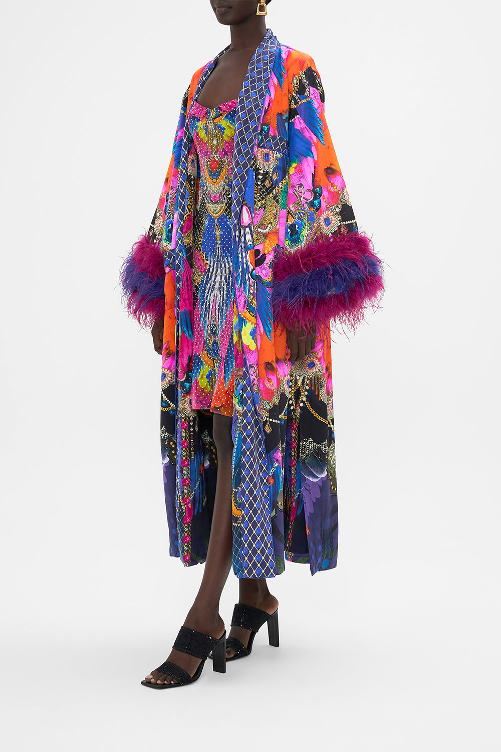 LONG ROBE WITH FLARED SLEEVE DANCING WITH DESTINY