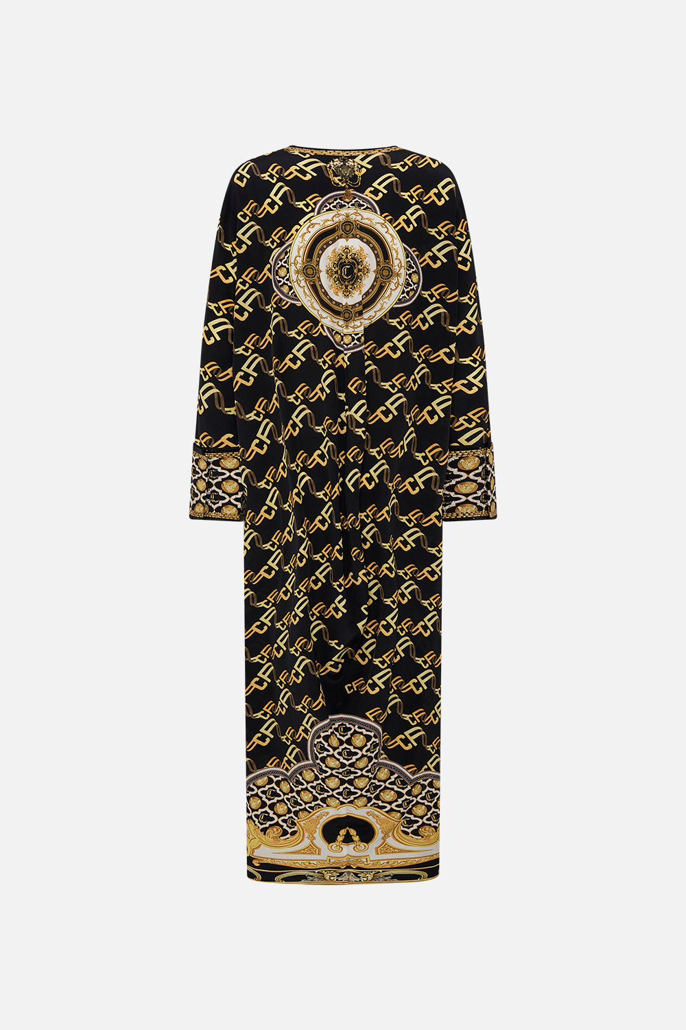 DRAPED BACK LONG SLEEVE DRESS TETHER ME NOT