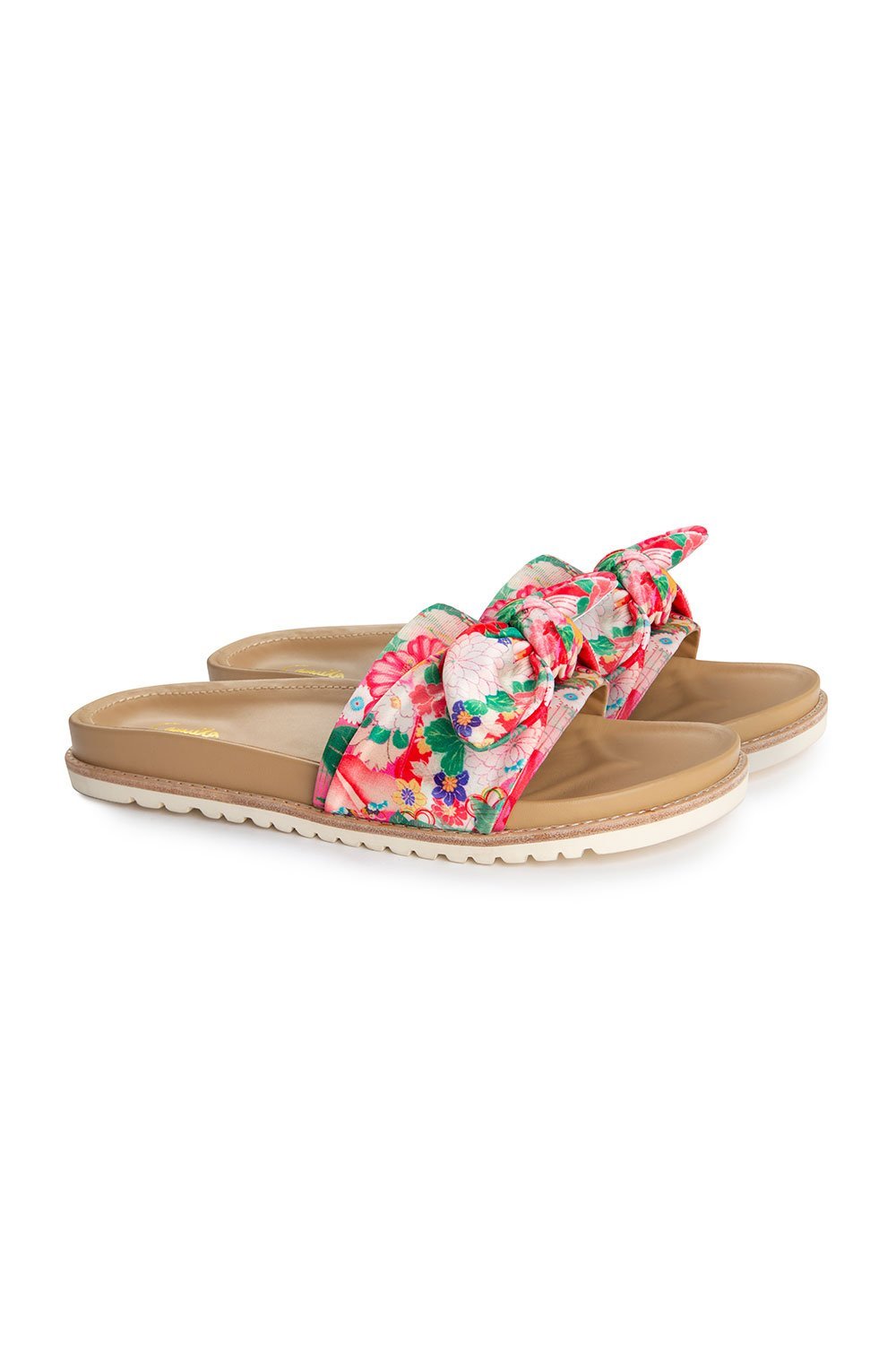 OBI TIE FOOTBED SLIDE KIMONO KISSES