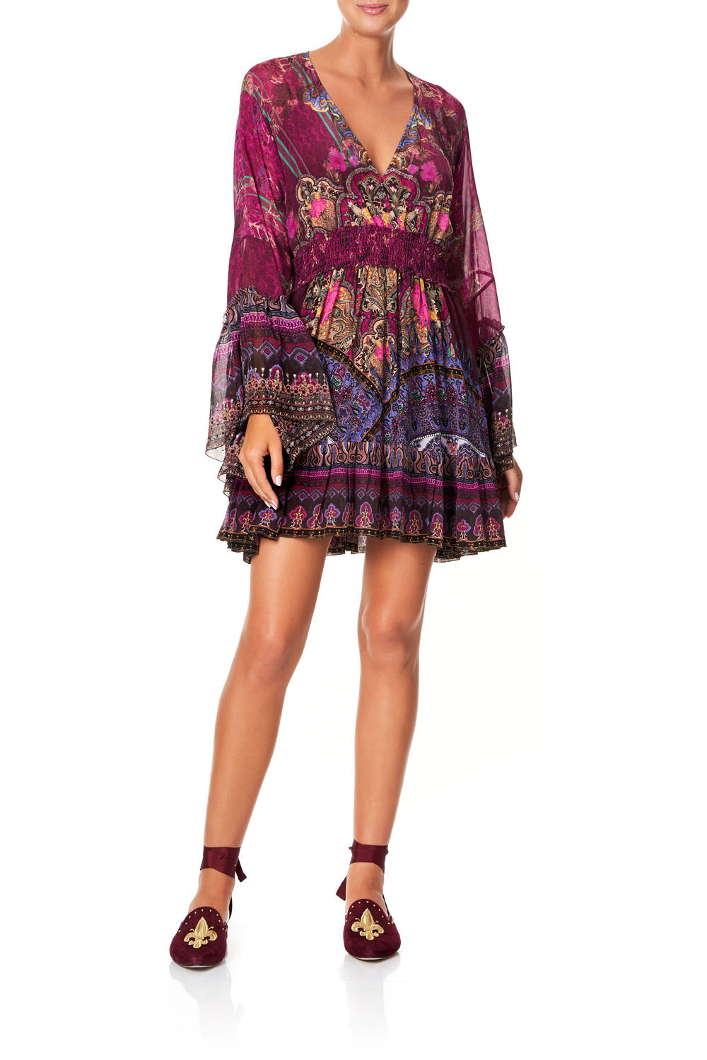 FLARED DRESS WITH SHIRRED WAISTBAND DAUGHTER'S DESTINY