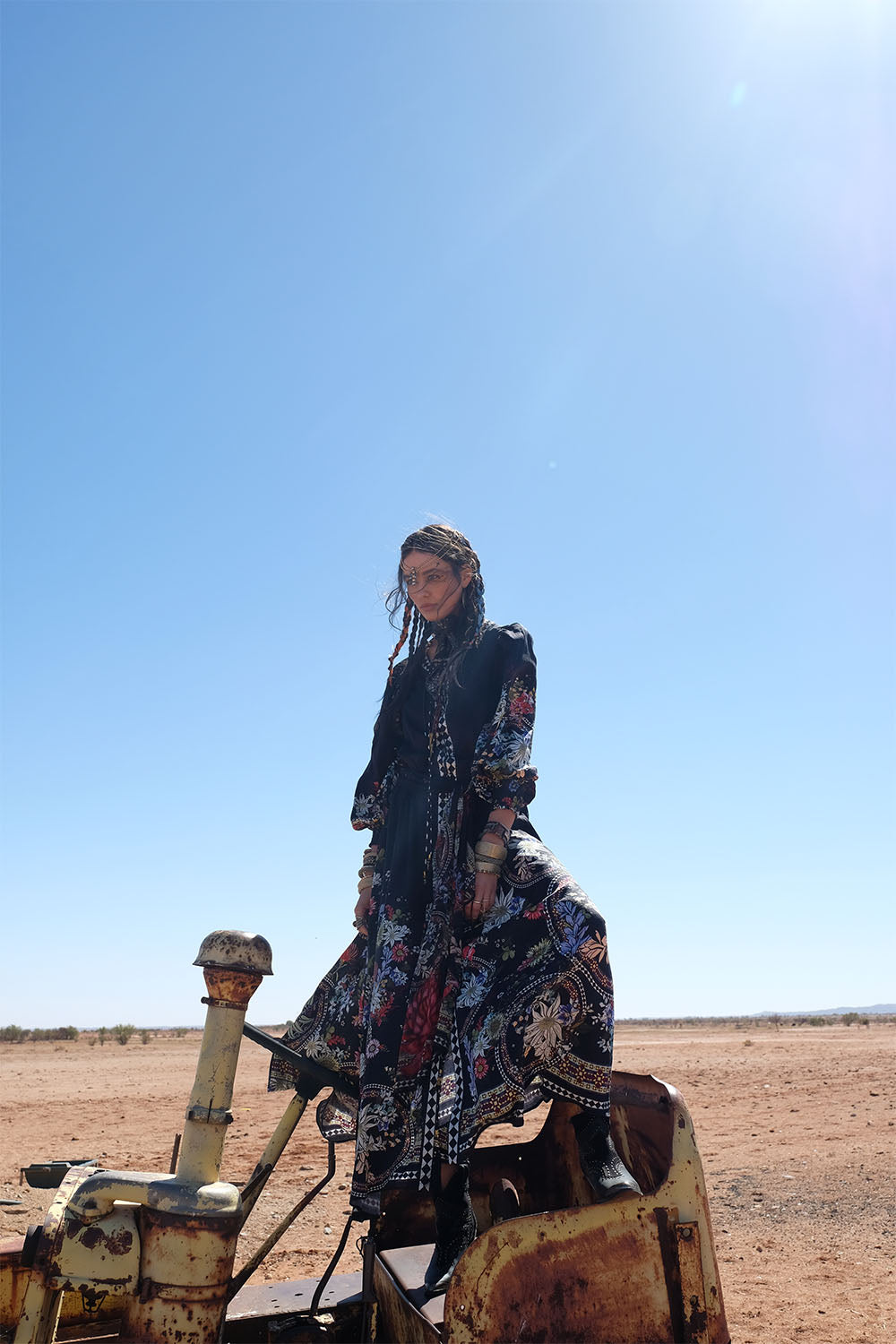 LACE UP DRESS WITH BLOUSON SLEEVE MS MATILDA