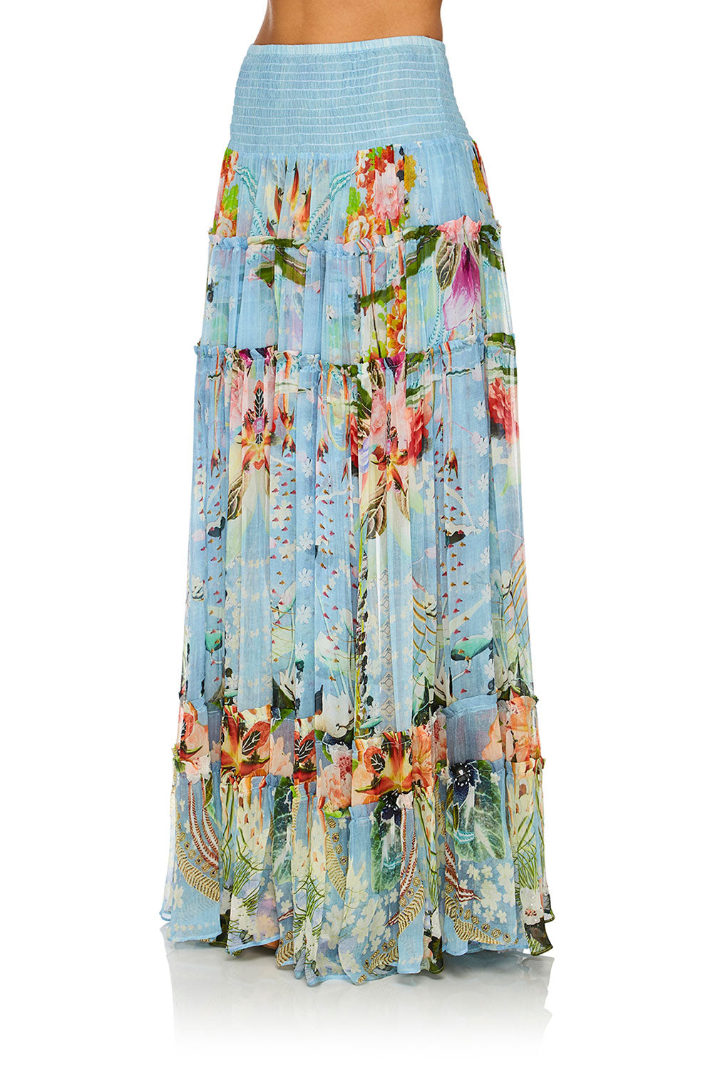 CAMILLA THE STILL ABYSS 4 TIERED GATHERED SKIRT