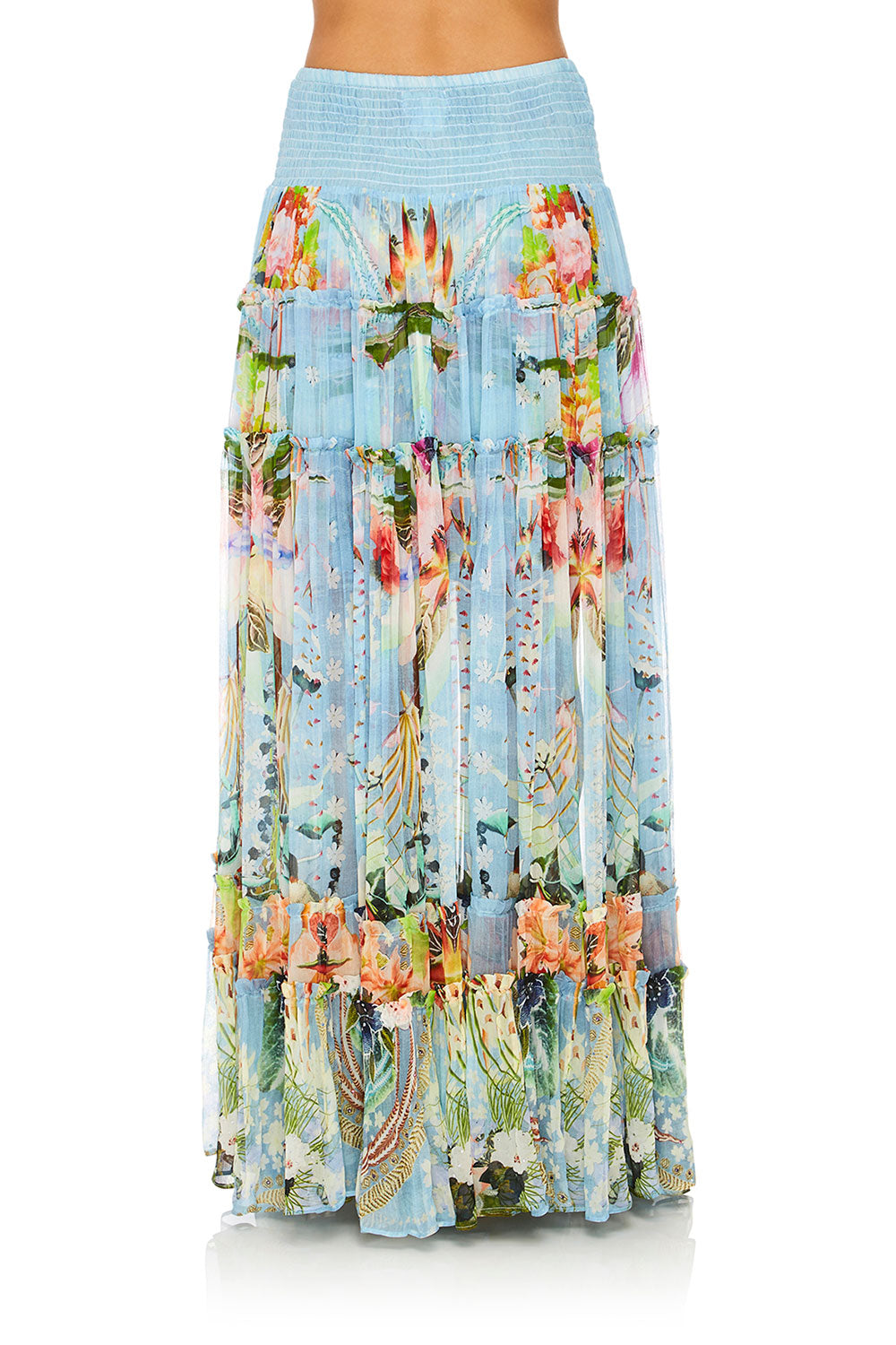 CAMILLA THE STILL ABYSS 4 TIERED GATHERED SKIRT