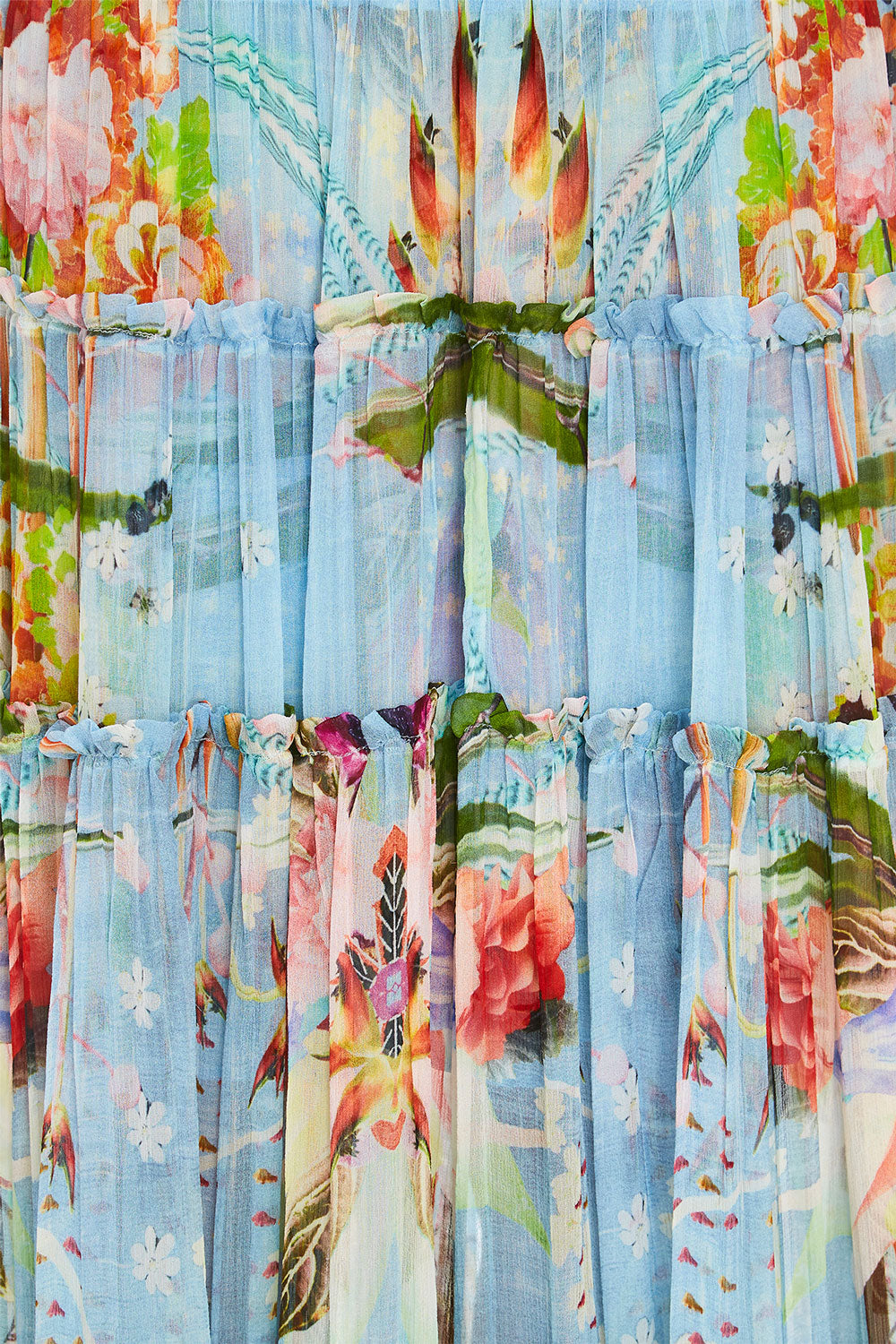 CAMILLA THE STILL ABYSS 4 TIERED GATHERED SKIRT