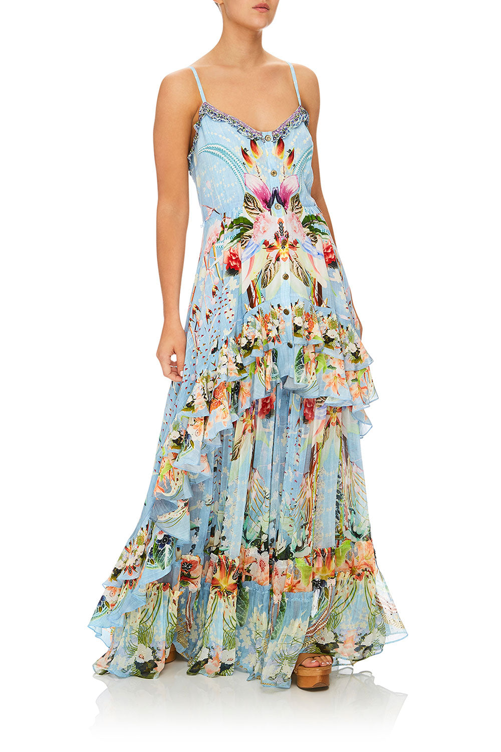 CAMILLA THE STILL ABYSS 4 TIERED GATHERED SKIRT