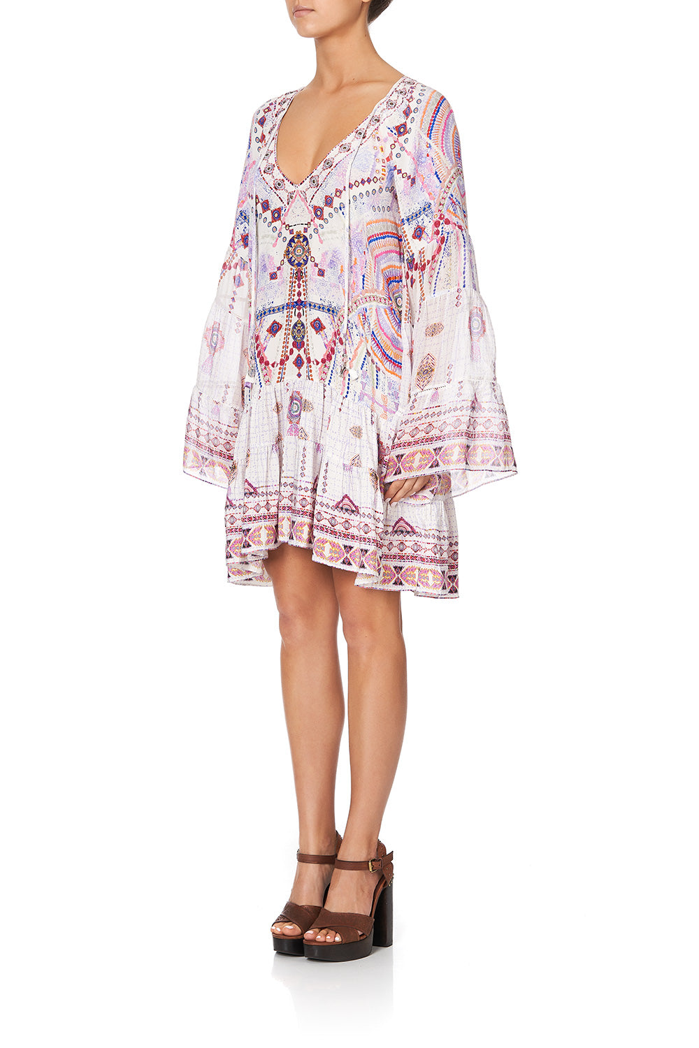 A-LINE GATHERED PANEL DRESS TANAMI ROAD