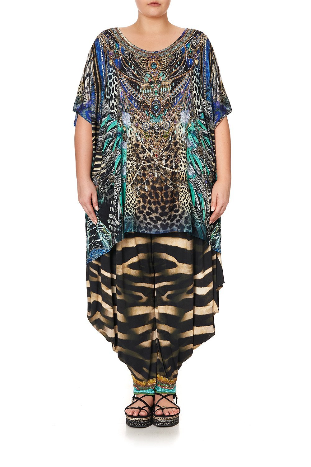 LOOSE FIT ROUND NECK TEE ANIMAL ARMY