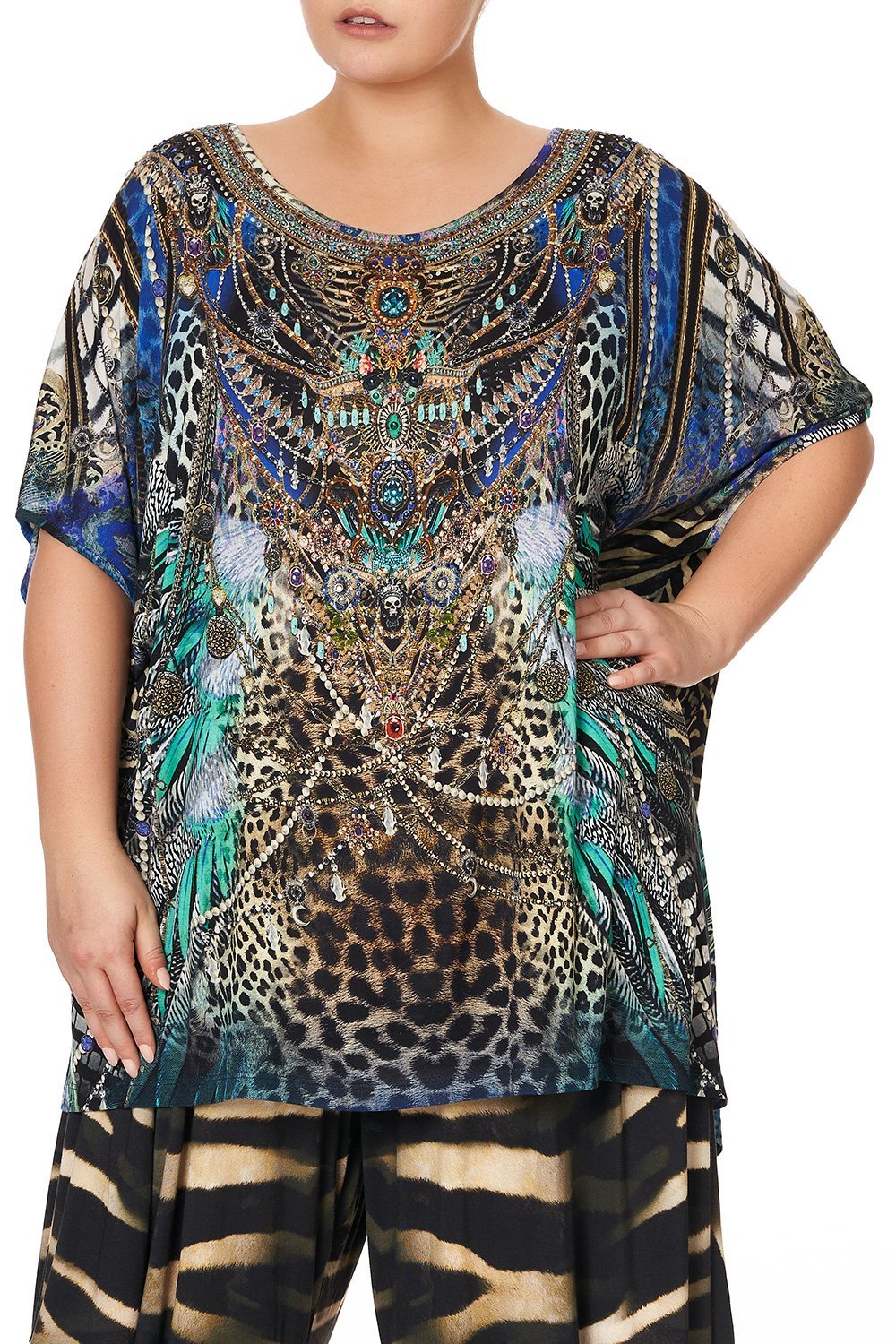 LOOSE FIT ROUND NECK TEE ANIMAL ARMY