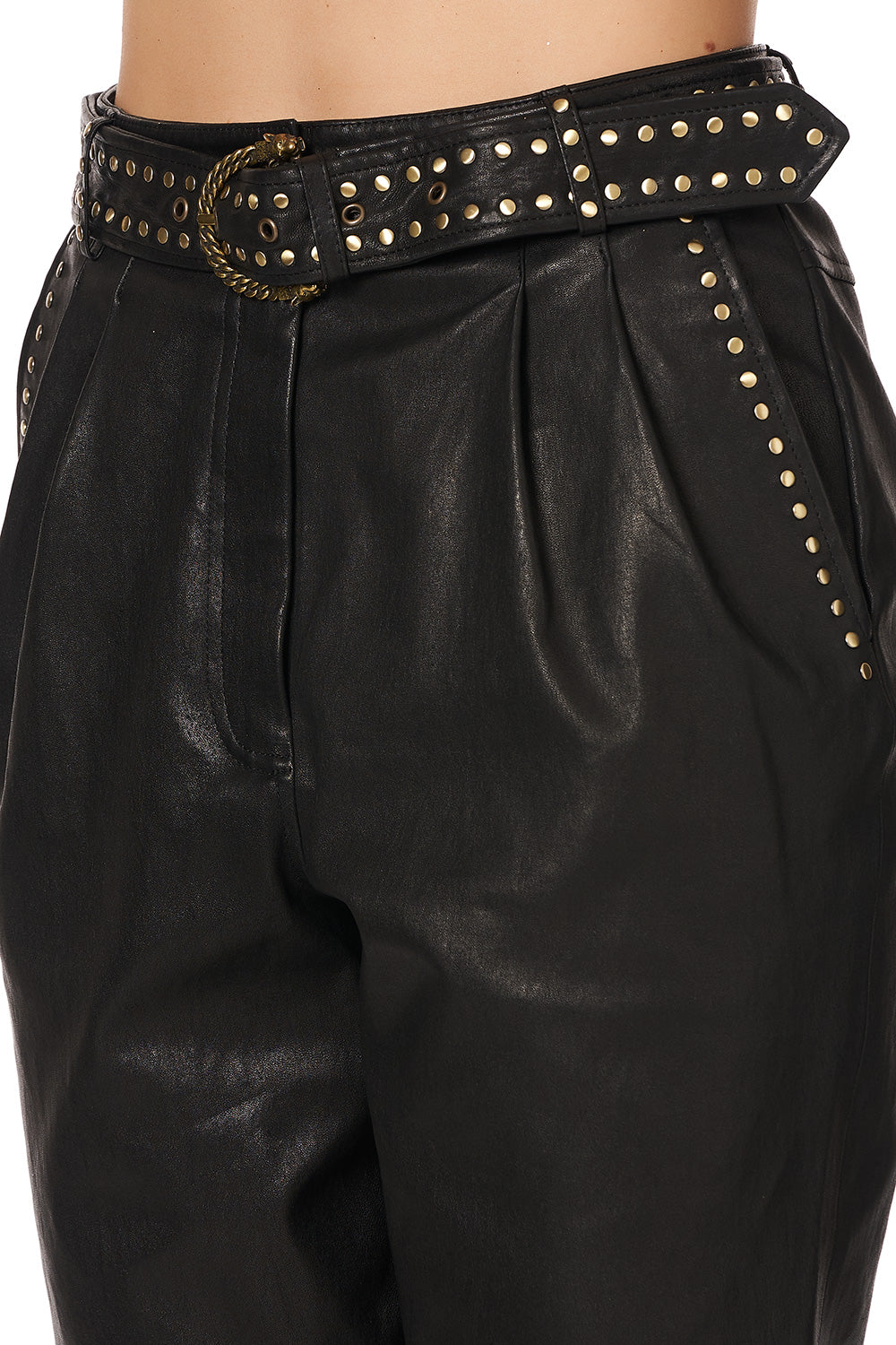 BELTED TROUSER WITH DRAPED SIDE STUDIO 54