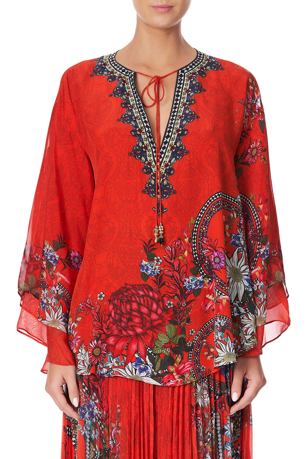 BLOUSE WITH DOUBLE SLEEVE WONDERING WARATAH