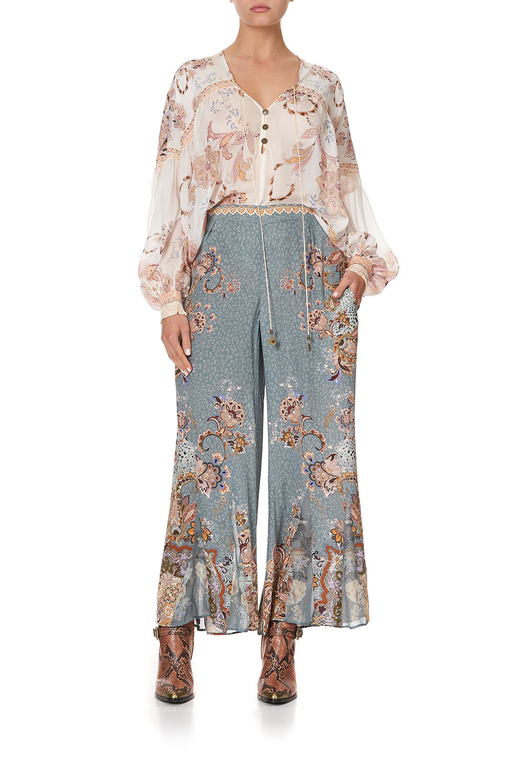 BLOUSON BLOUSE WITH NECK TIE MARRAKESH MAIDEN