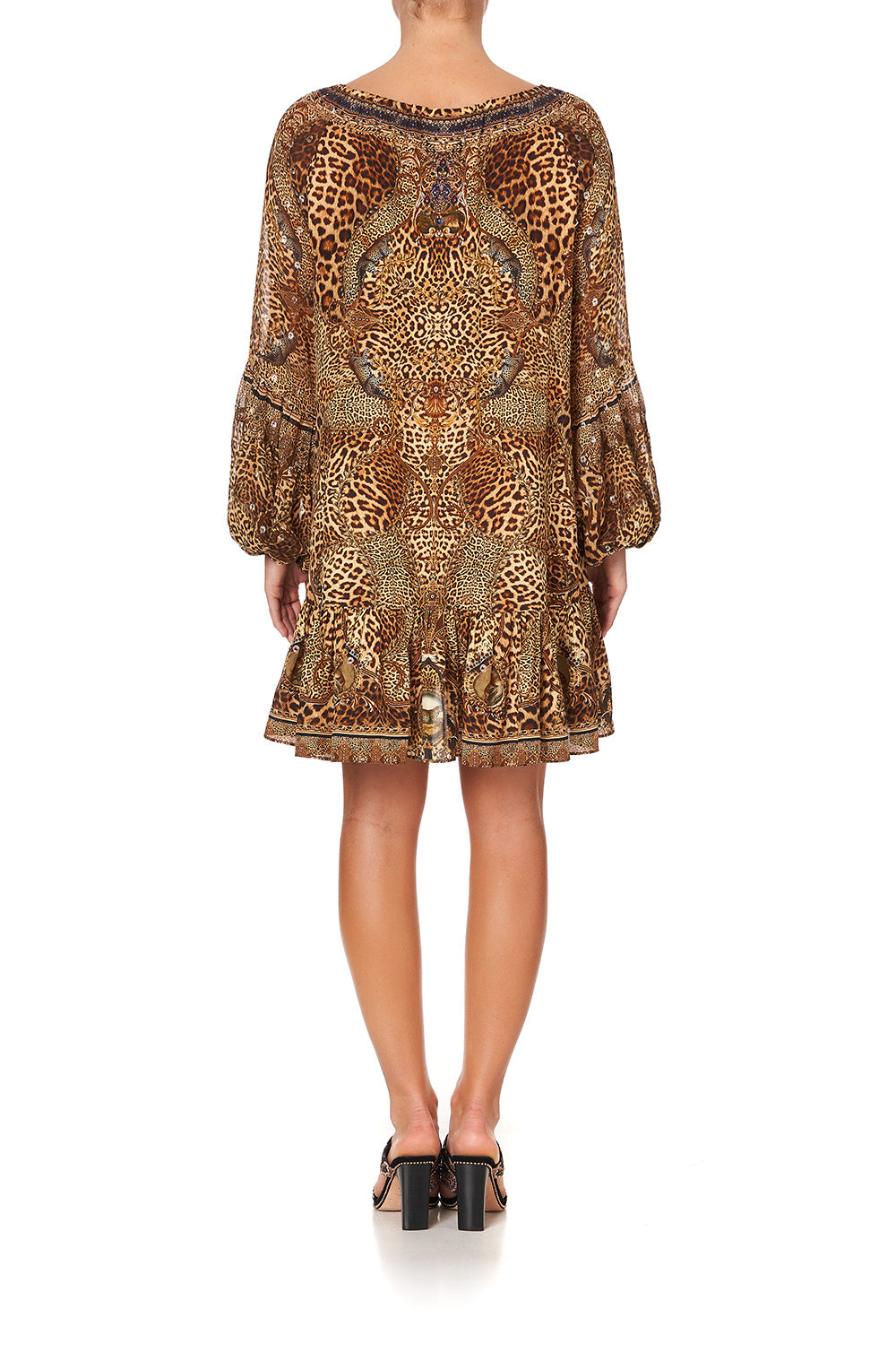 BLOUSON SLEEVE A LINE FRILL DRESS LADY LODGE