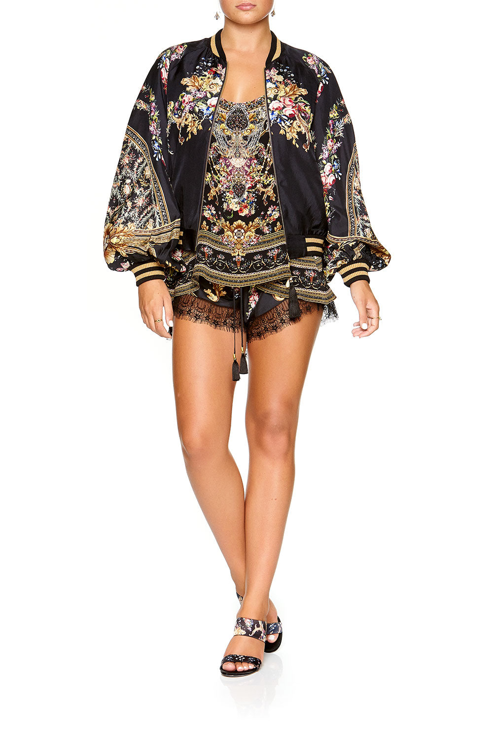 BLOUSON SLEEVE BOMBER FRIEND IN FLORA