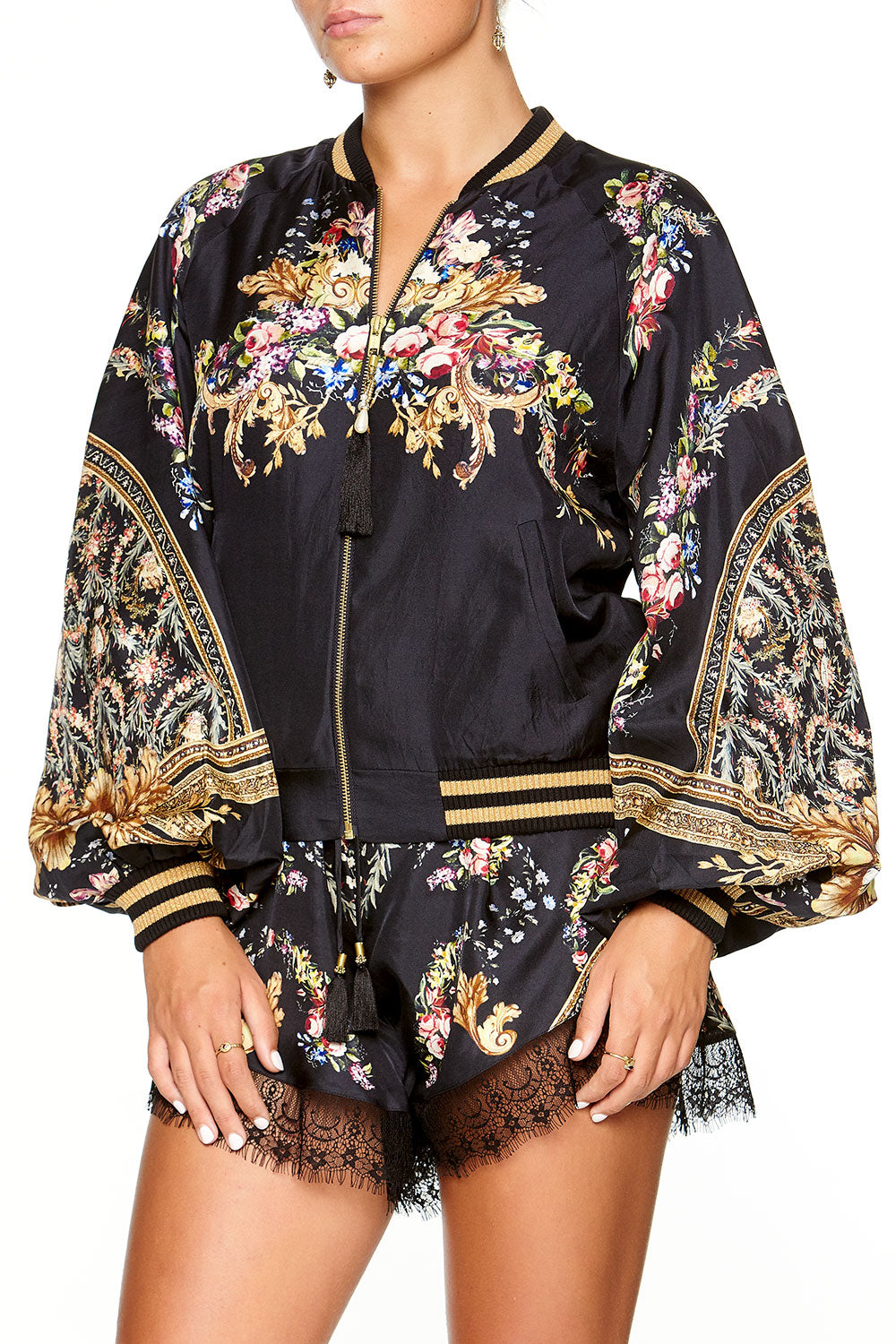 BLOUSON SLEEVE BOMBER FRIEND IN FLORA