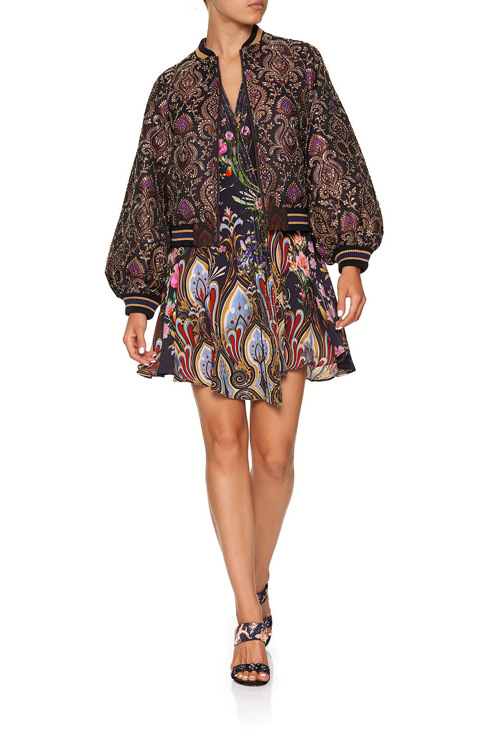BLOUSON SLEEVE BOMBER WILD FLOWER