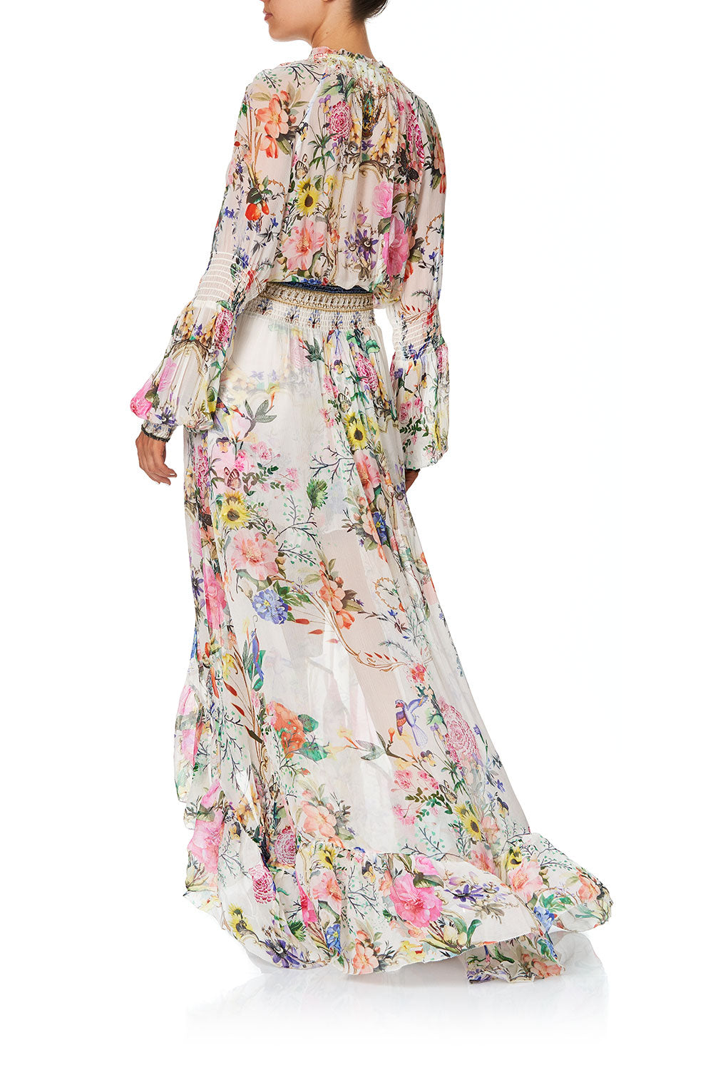 BLOUSON SLEEVE WRAP DRESS BOHEME