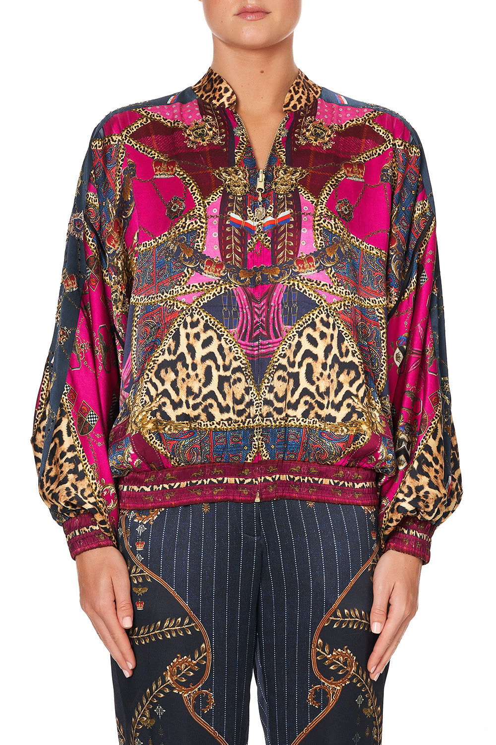 BOMBER JACKET WITH DOLMAN SLEEVE DINING HALL DARLING