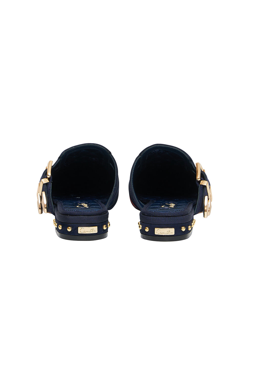 CAMILLA BUCKLE SLIPPER NAVY