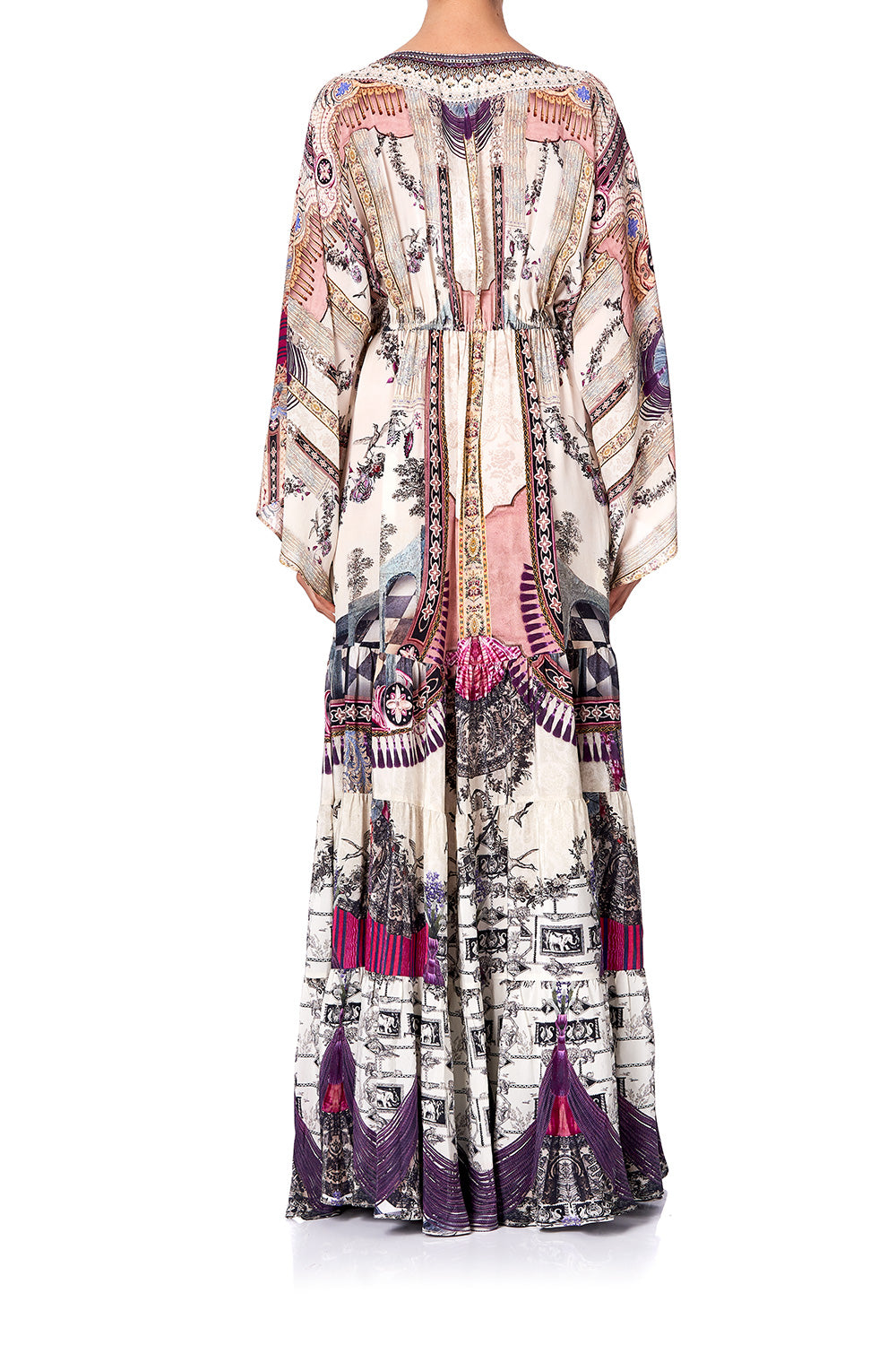 GATHERED PANEL DRESS VIOLET CITY