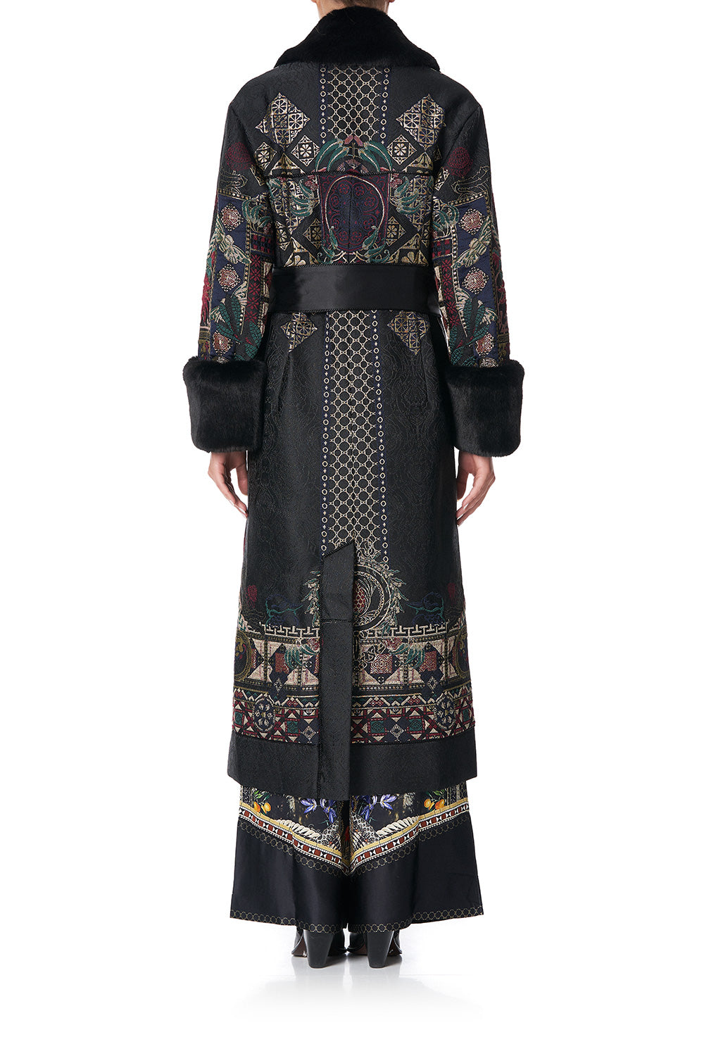 COAT WITH FAUX FUR CUFF AND COLLAR BOTANICAL CHRONICLES