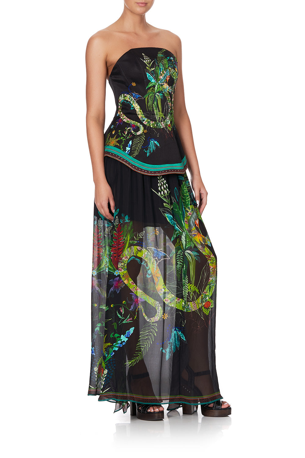 CURVED HEM ZIP DETAIL CORSET RIVER CRUISE