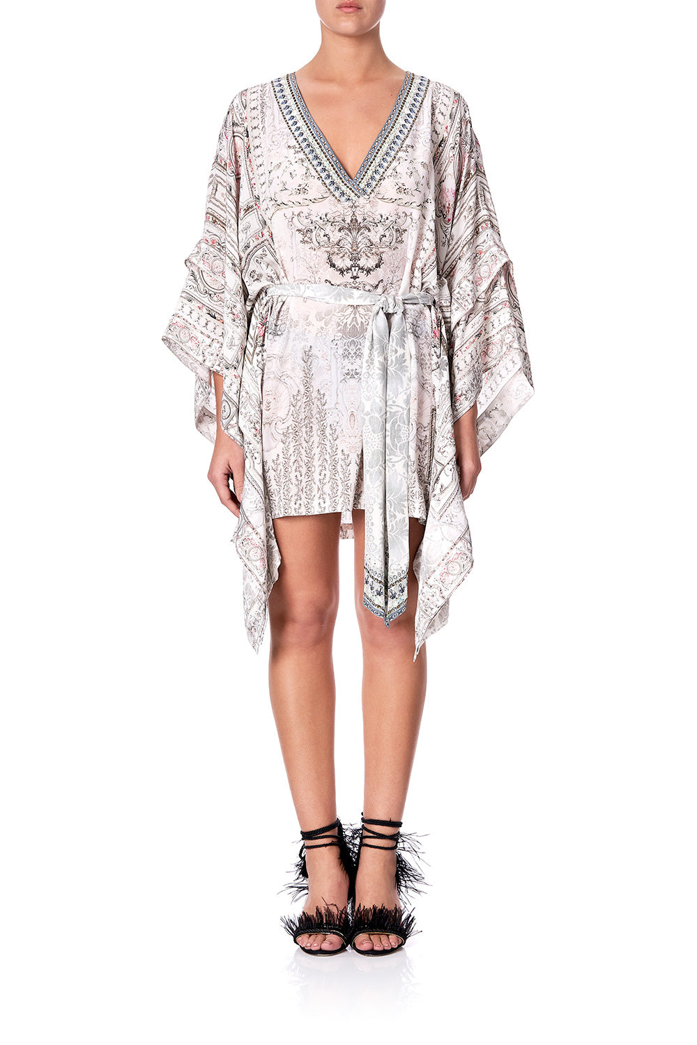 DOUBLE LAYER KIMONO SLEEVE DRESS CRYSTAL CASTLE