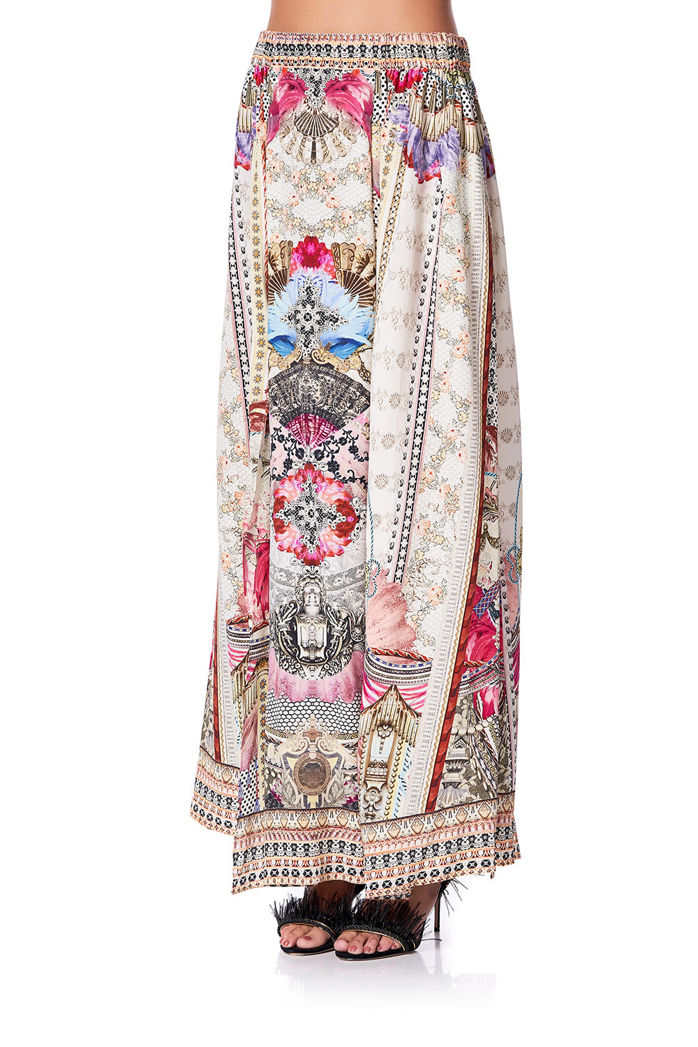 ELASTIC WAIST SKIRT WITH SPLITS MONTMARTRE HEART