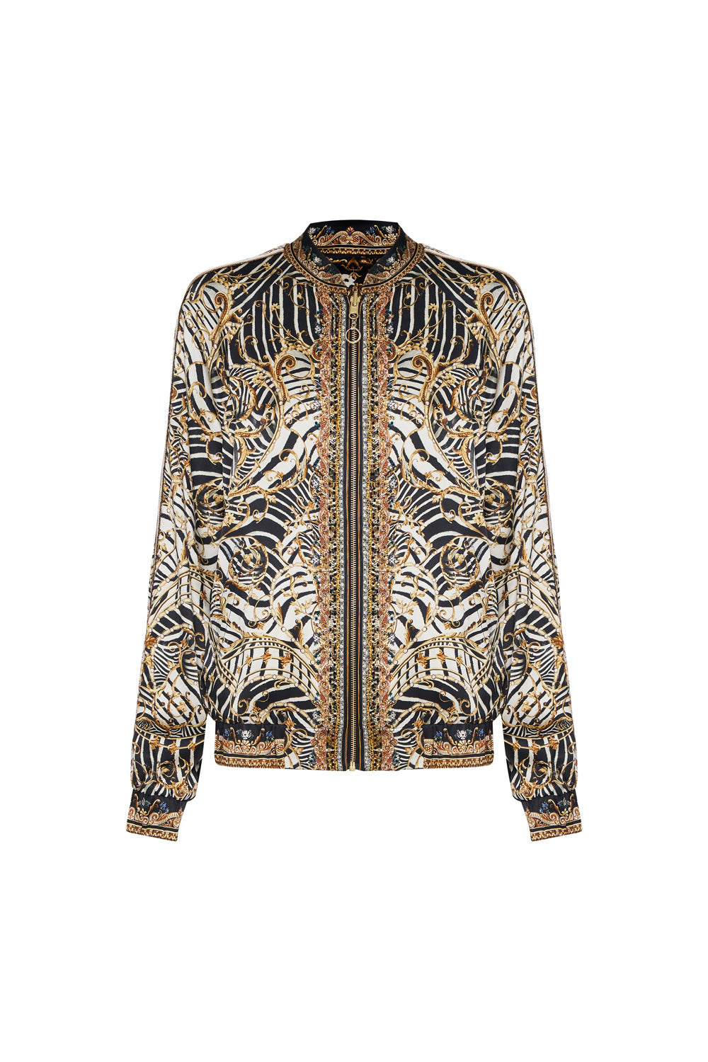 ENCASED ELASTIC RAGLAN BOMBER NIGHT WAITING FOR DAY