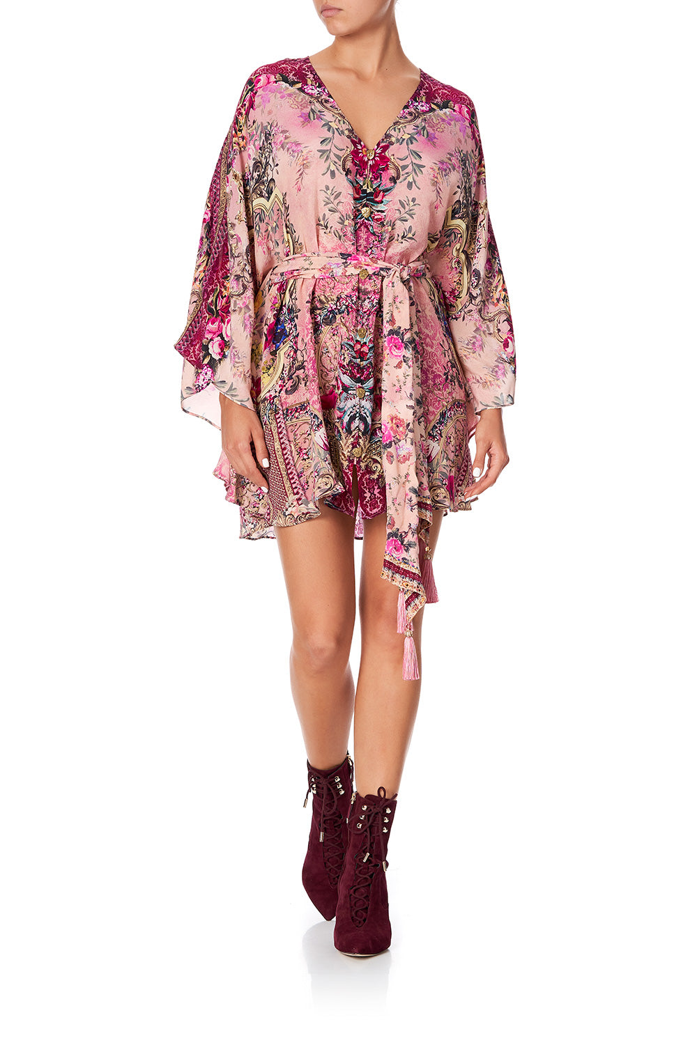 BUTTON UP KAFTAN WITH BELT LA BELLE