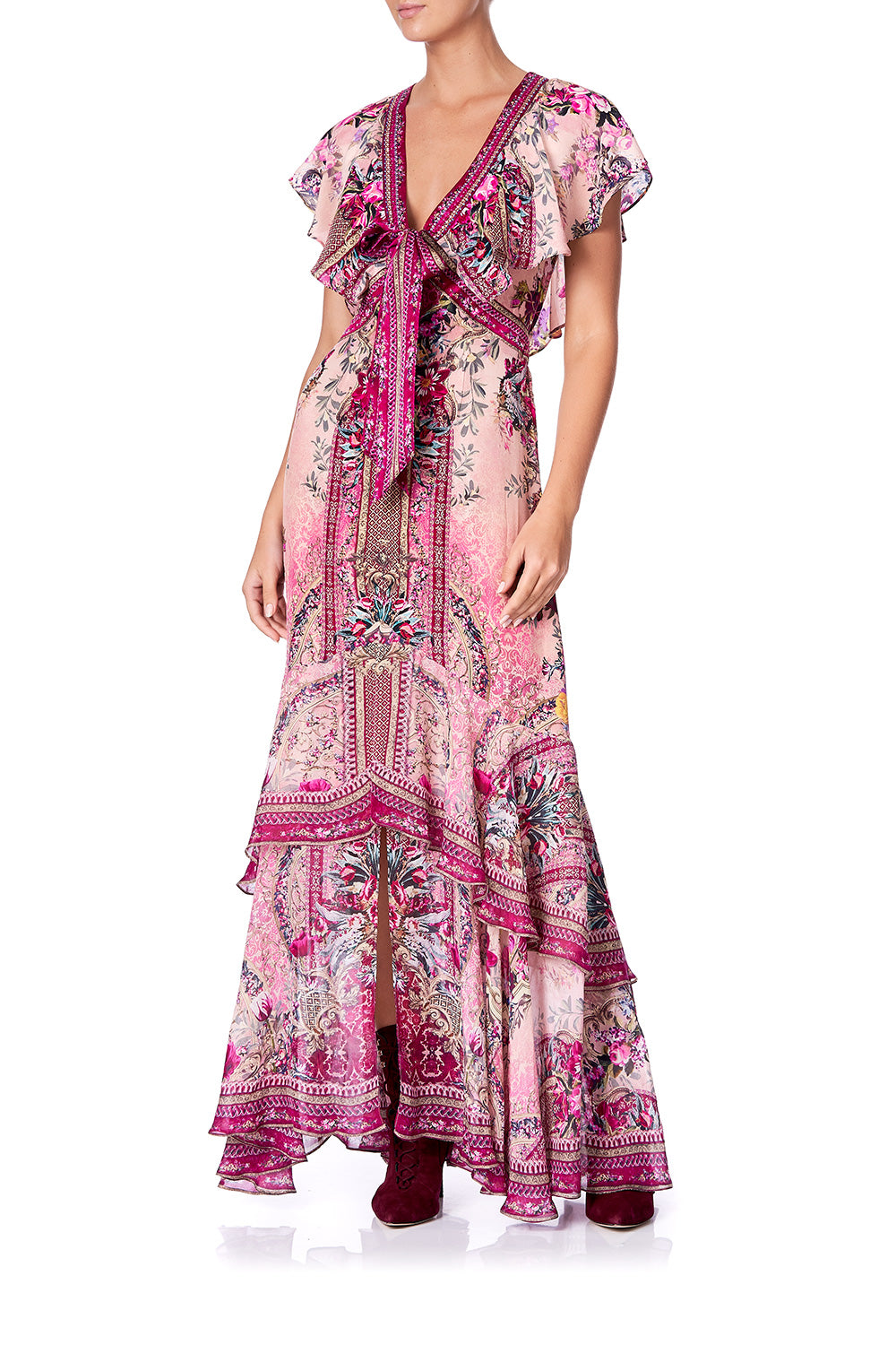 TIE FRONT MAXI WITH CF SPLIT LA BELLE