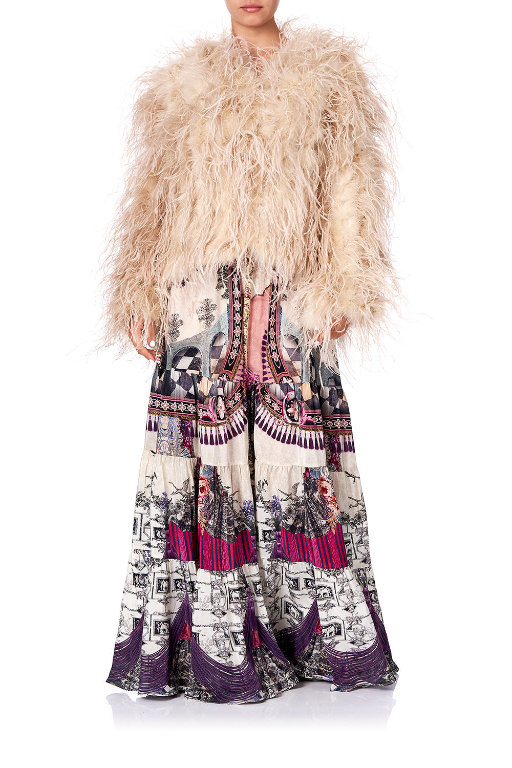 FEATHER JACKET VIOLET CITY