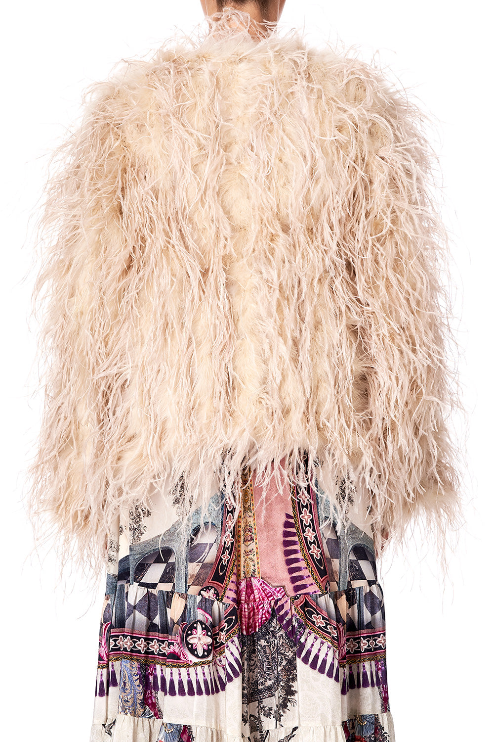 FEATHER JACKET VIOLET CITY