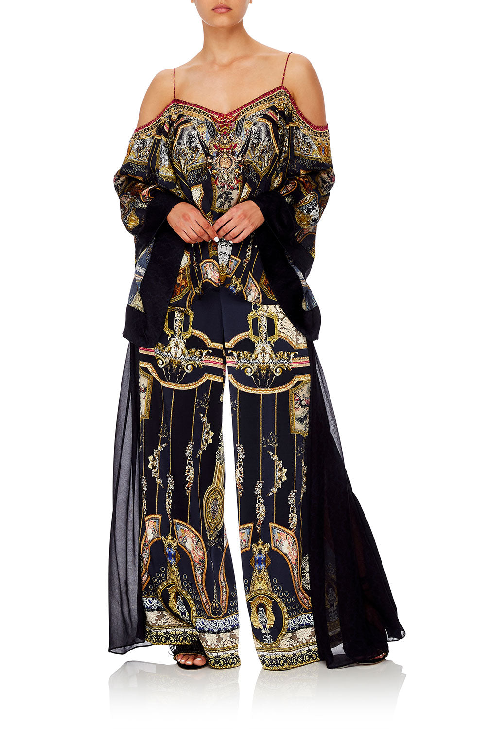 CAMILLA FLARE SLEEVE TOP MIDNIGHT MEETING