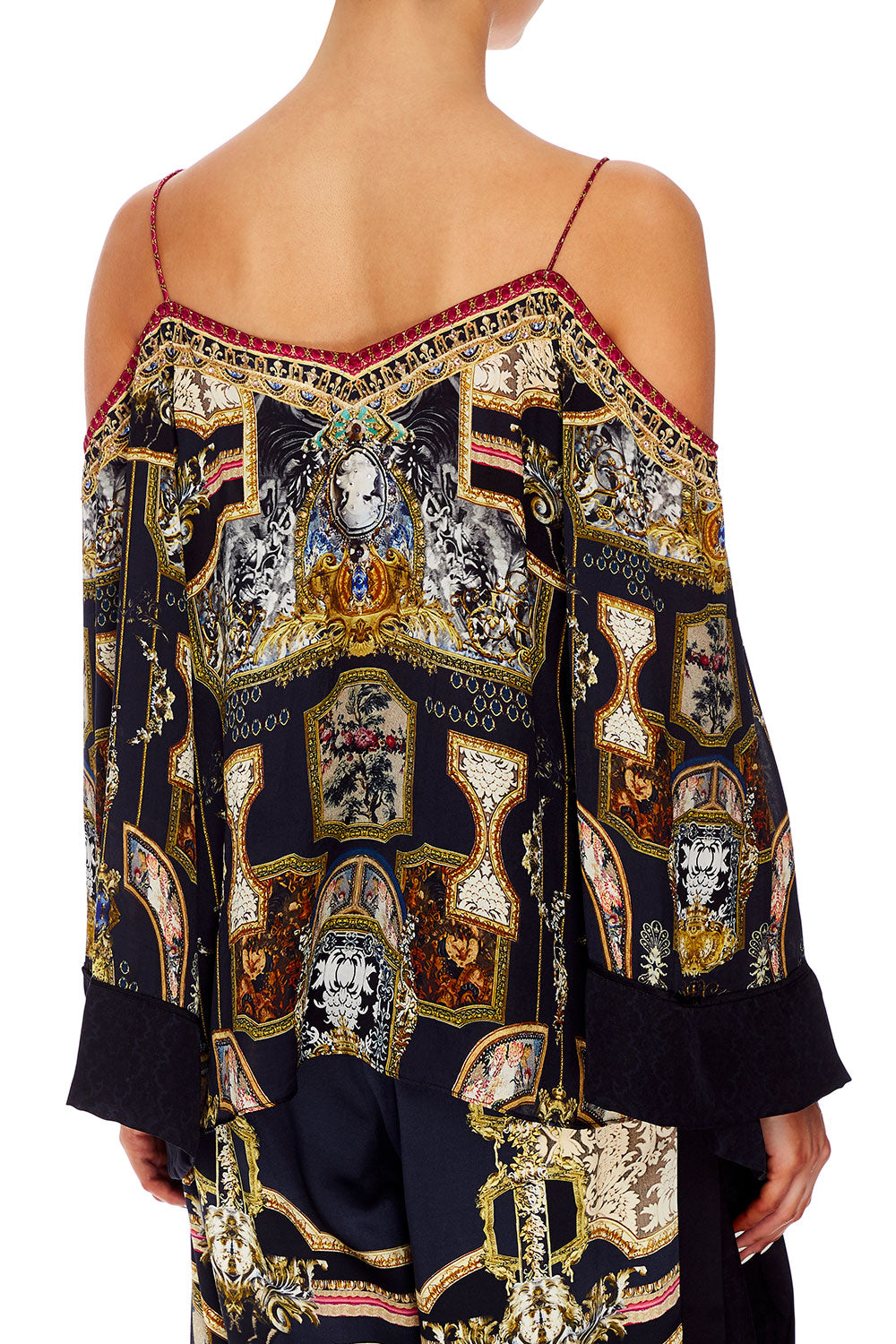 CAMILLA FLARE SLEEVE TOP MIDNIGHT MEETING