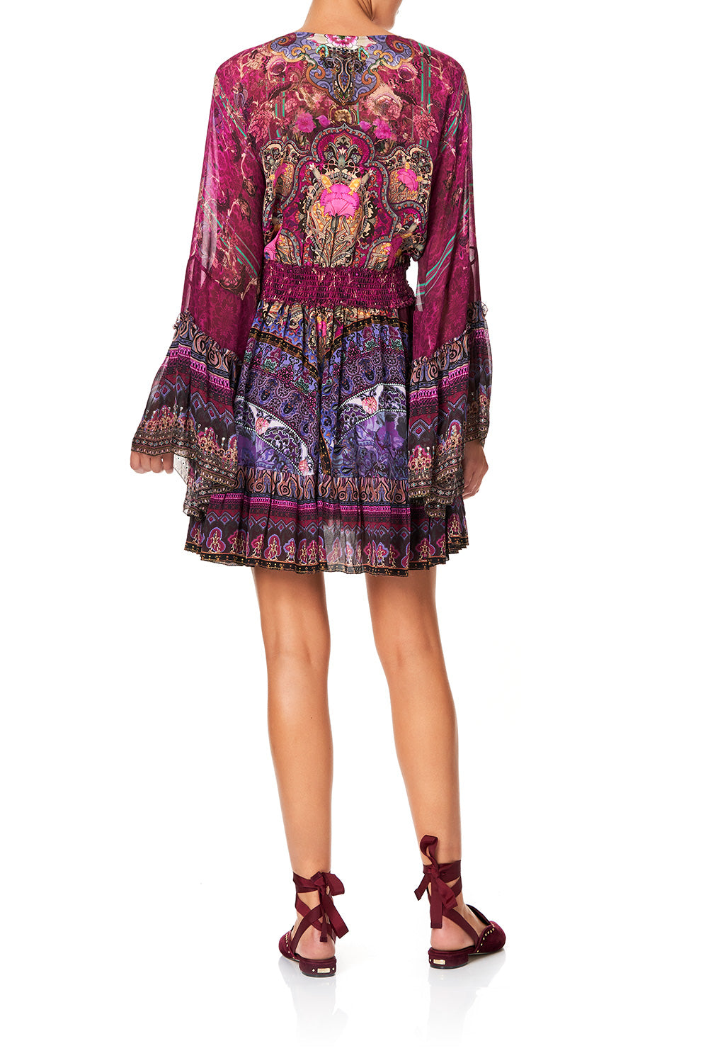 CAMILLA FLARED DRESS WITH SHIRRED WAISTBAND DAUGHTER'S DESTINY