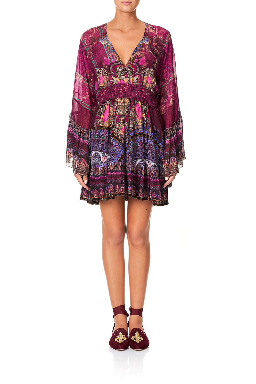 CAMILLA FLARED DRESS WITH SHIRRED WAISTBAND DAUGHTER'S DESTINY