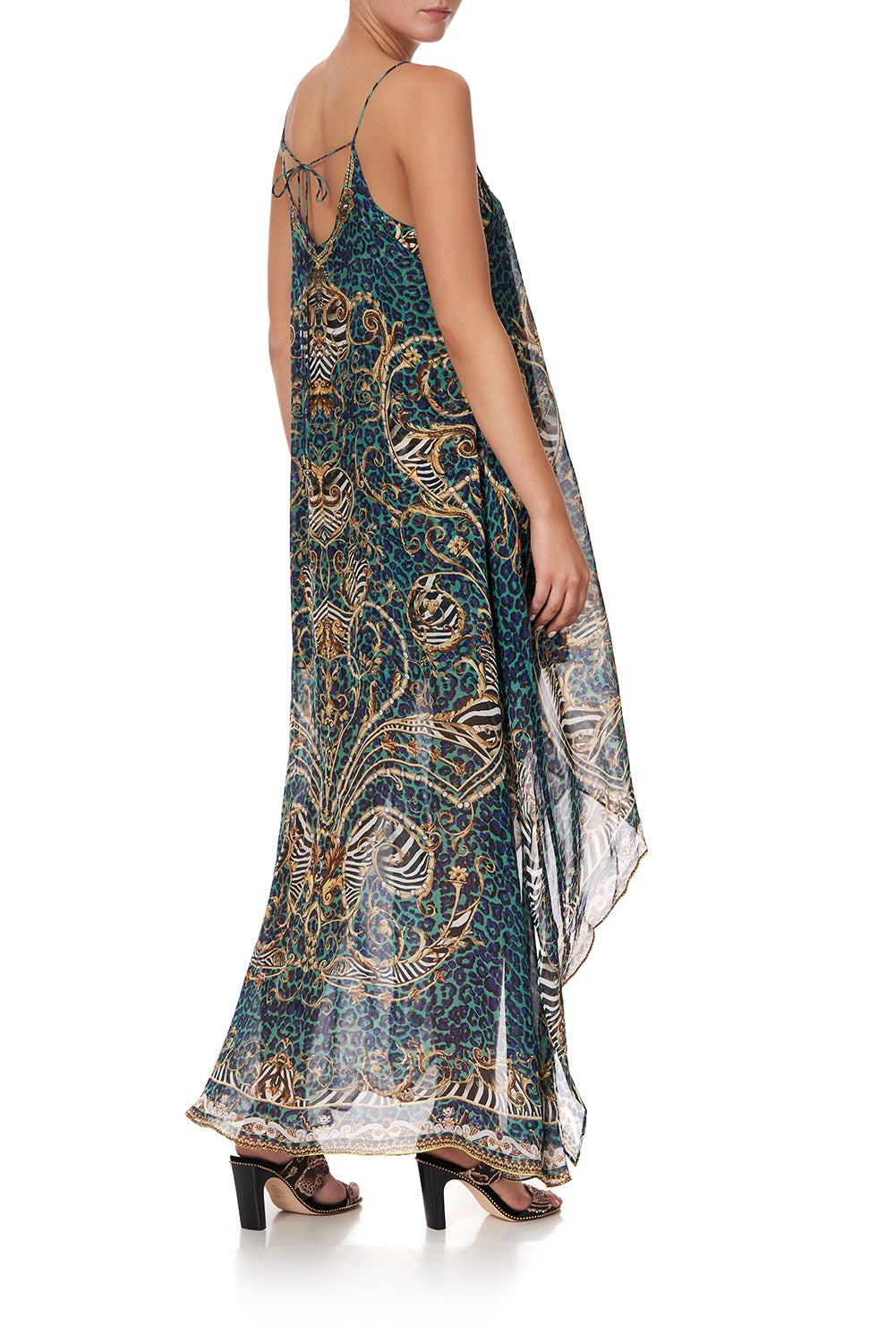 FLARED MINI WITH SHEER OVERLAY SHES GOT GRACE