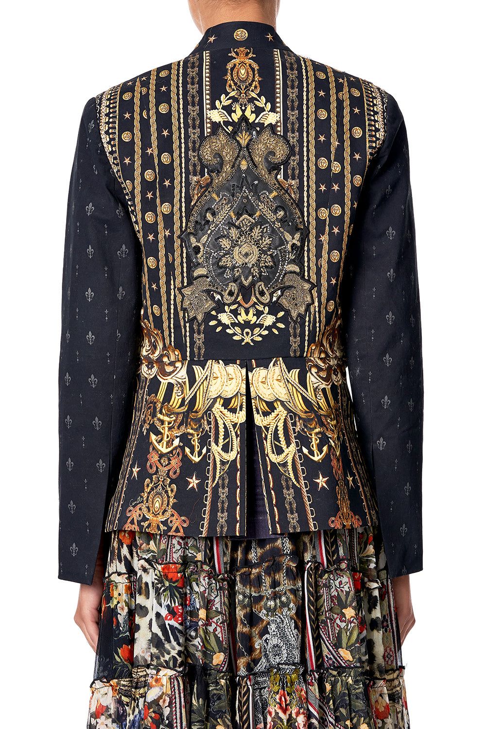 MANDARIN COLLAR JACKET MARAIS AT MIDNIGHT