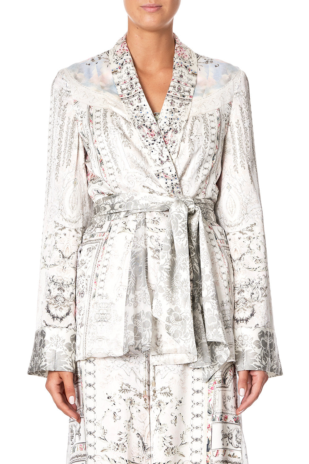 LOOSE JACKET WITH GODETS CRYSTAL CASTLE