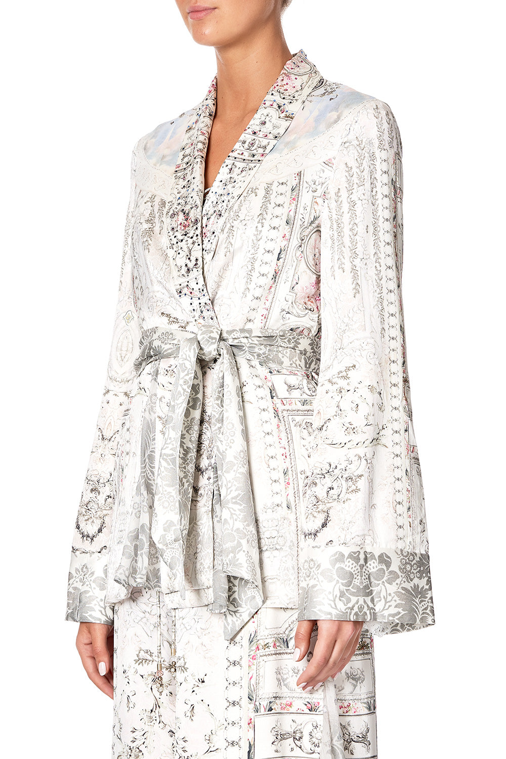 LOOSE JACKET WITH GODETS CRYSTAL CASTLE