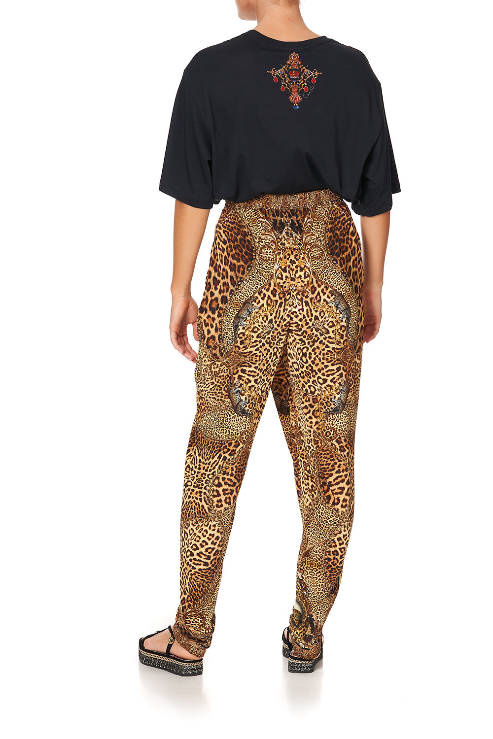 JERSEY DRAPE PANT WITH FRONT CROSSOVER DETAIL LADY LODGE