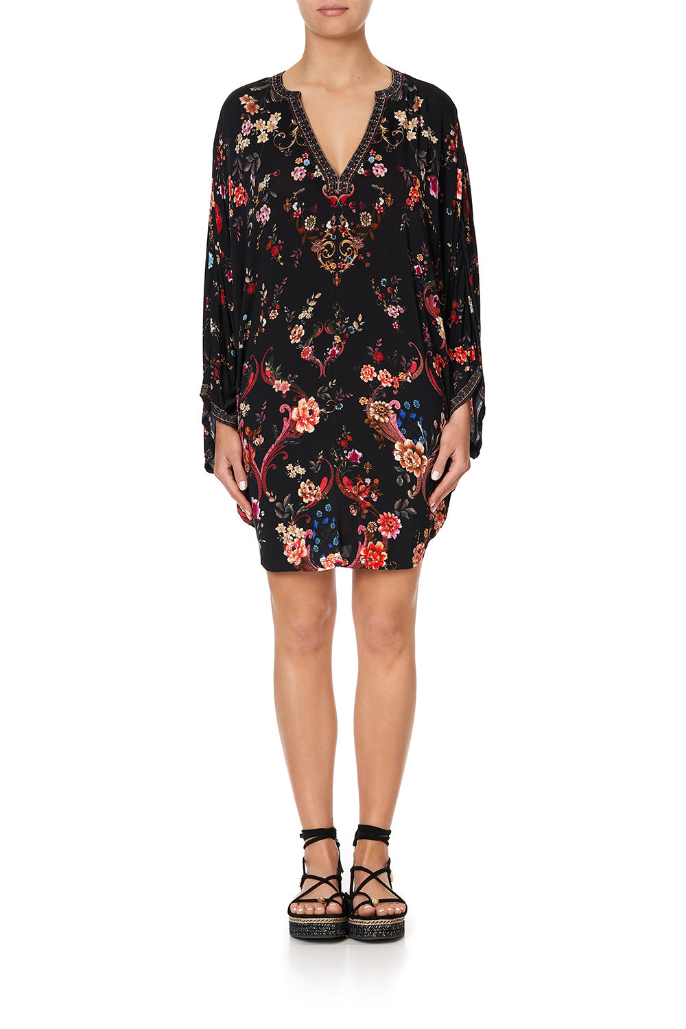 JERSEY SHORT KAFTAN WITH CURVED HEM A GIRL LIKE YOU