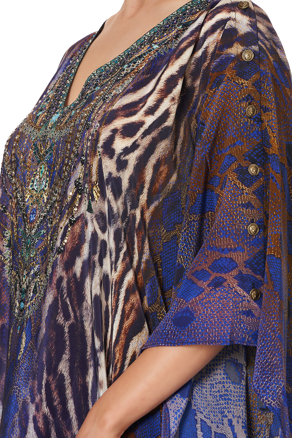 KAFTAN WITH BUTTON UP SLEEVES KOMODO QUEEN