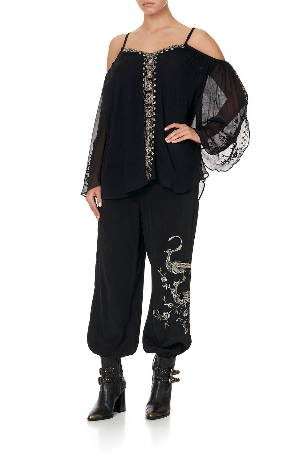 KEYHOLE OFF SHOULDER BLOUSE THE JEWELLED ARROW