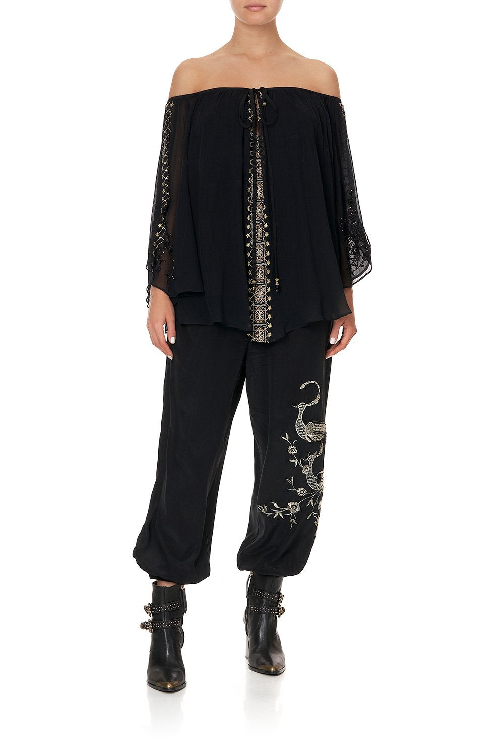 KEYHOLE OFF SHOULDER BLOUSE THE JEWELLED ARROW