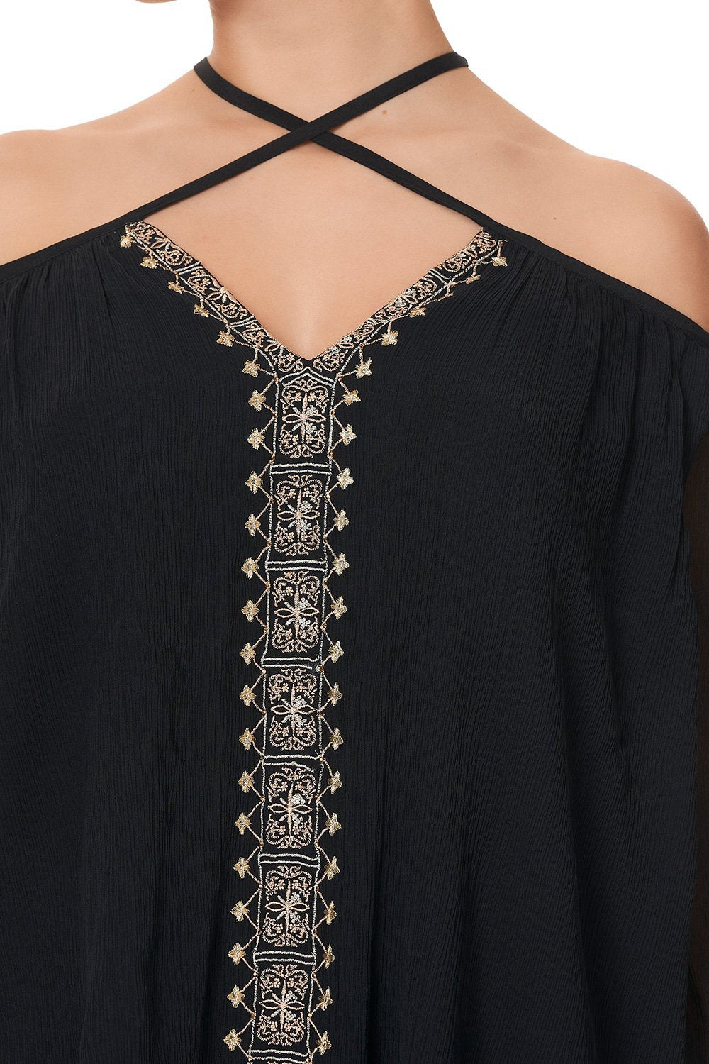 KEYHOLE OFF SHOULDER BLOUSE THE JEWELLED ARROW